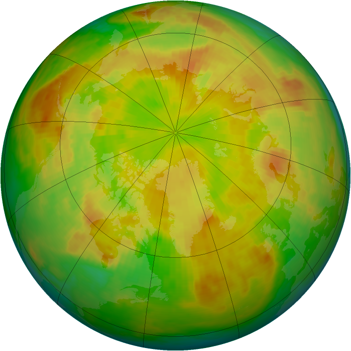 Arctic ozone map for 17 May 1986